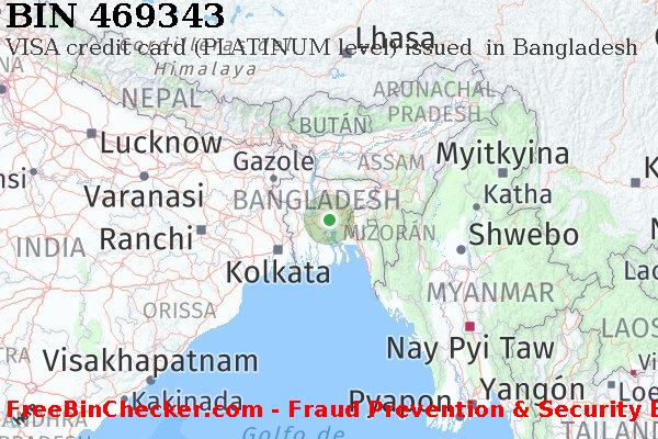 469343 VISA credit Bangladesh BD Lista de BIN