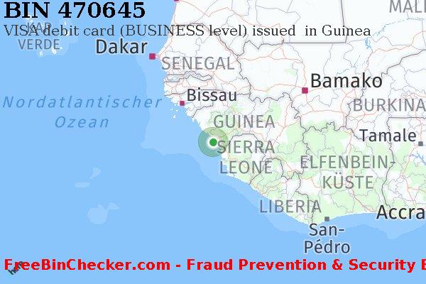 470645 VISA debit Guinea GN BIN-Liste