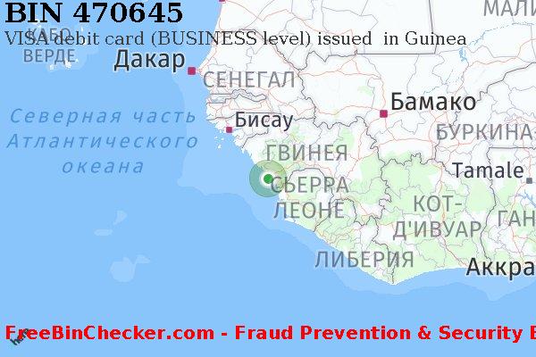 470645 VISA debit Guinea GN Список БИН
