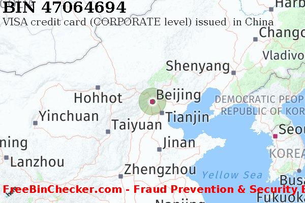 47064694 VISA credit China CN BIN List