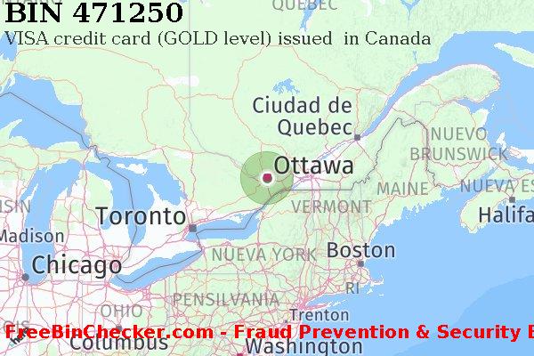 471250 VISA credit Canada CA Lista de BIN