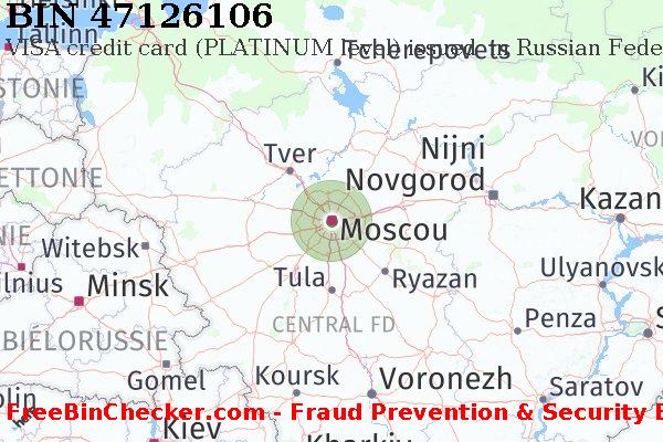 47126106 VISA credit Russian Federation RU BIN Liste 