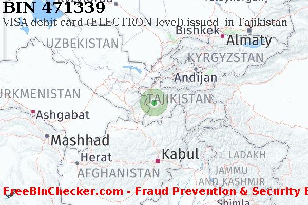 471339 VISA debit Tajikistan TJ BIN Lijst