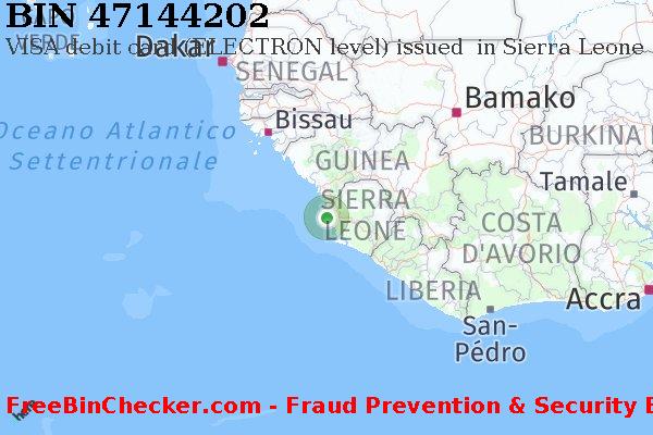 47144202 VISA debit Sierra Leone SL Lista BIN