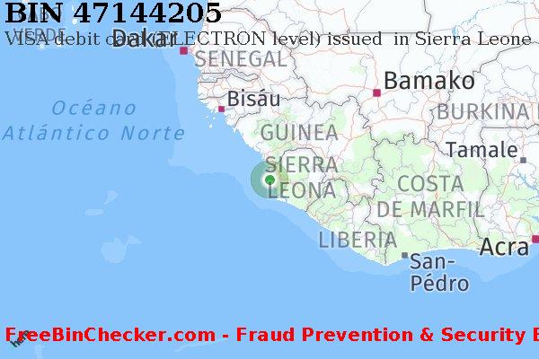 47144205 VISA debit Sierra Leone SL Lista de BIN