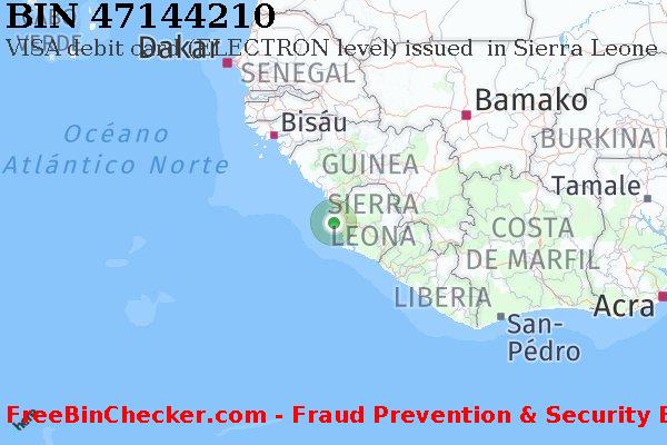47144210 VISA debit Sierra Leone SL Lista de BIN