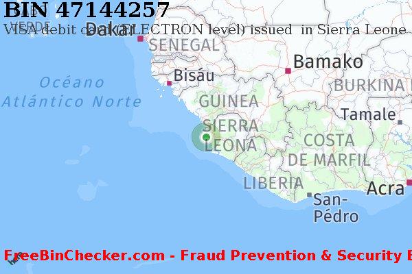47144257 VISA debit Sierra Leone SL Lista de BIN