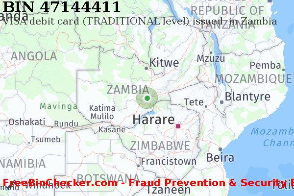 47144411 VISA debit Zambia ZM बिन सूची