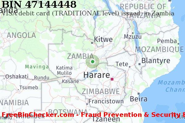 47144448 VISA debit Zambia ZM बिन सूची