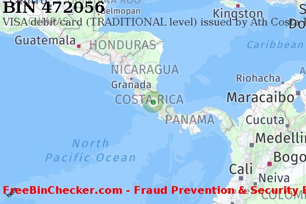472056 VISA debit Costa Rica CR BIN Lijst
