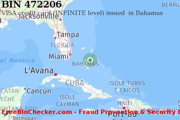 472206 VISA credit Bahamas BS Lista BIN
