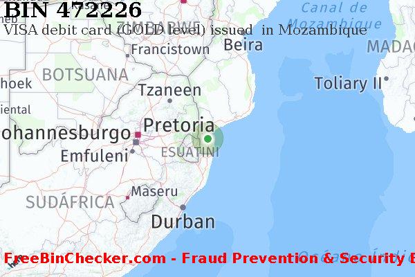 472226 VISA debit Mozambique MZ Lista de BIN