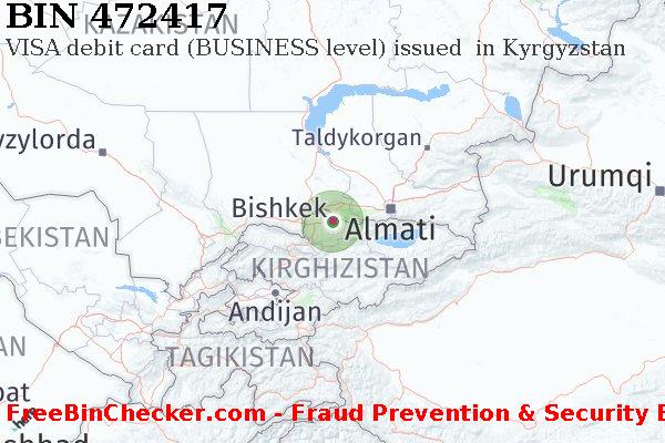 472417 VISA debit Kyrgyzstan KG Lista BIN
