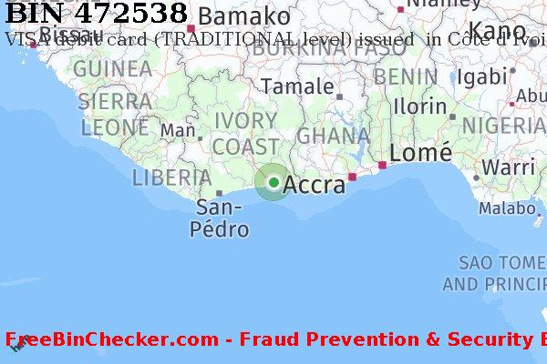 472538 VISA debit Côte d'Ivoire CI BIN List
