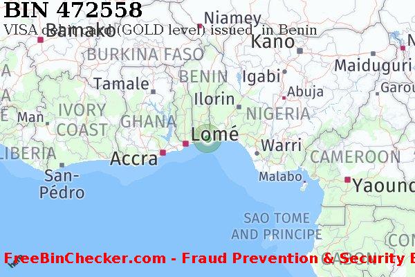 472558 VISA debit Benin BJ BIN Lijst