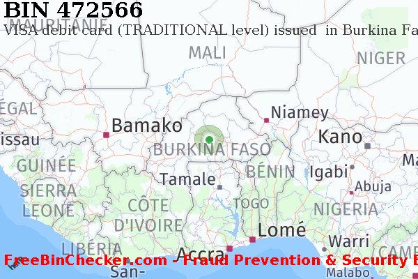 472566 VISA debit Burkina Faso BF BIN Liste 