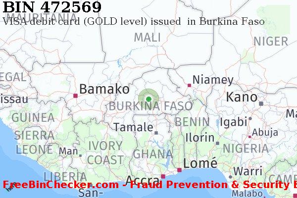 472569 VISA debit Burkina Faso BF Lista de BIN