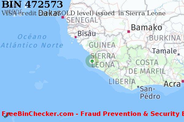 472573 VISA credit Sierra Leone SL Lista de BIN