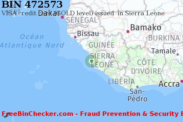 472573 VISA credit Sierra Leone SL BIN Liste 