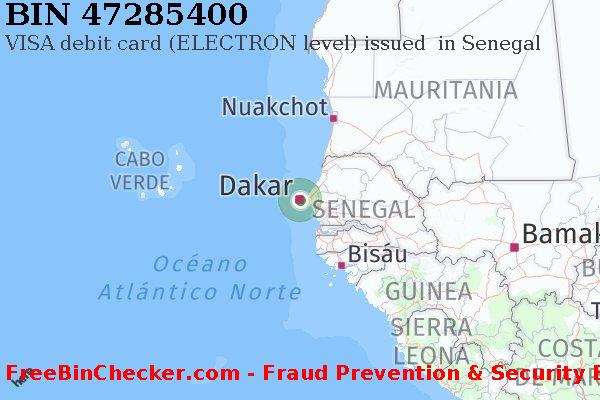47285400 VISA debit Senegal SN Lista de BIN