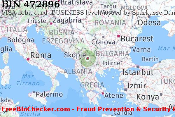 472896 VISA debit Macedonia MK Lista BIN