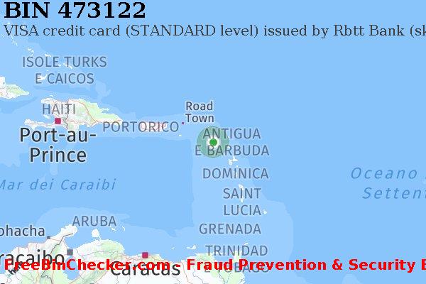 473122 VISA credit Saint Kitts and Nevis KN Lista BIN