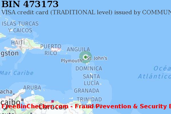 473173 VISA credit Antigua and Barbuda AG Lista de BIN