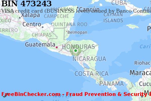 473243 VISA credit Honduras HN BIN Danh sách