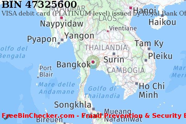 47325600 VISA debit Thailand TH Lista BIN