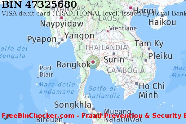 47325680 VISA debit Thailand TH Lista BIN