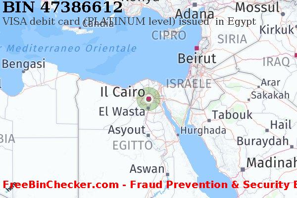 47386612 VISA debit Egypt EG Lista BIN