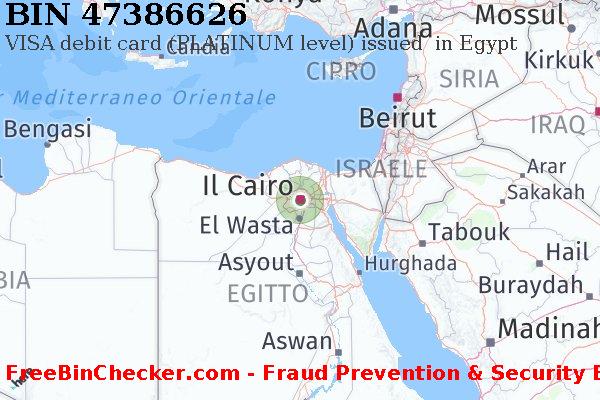47386626 VISA debit Egypt EG Lista BIN