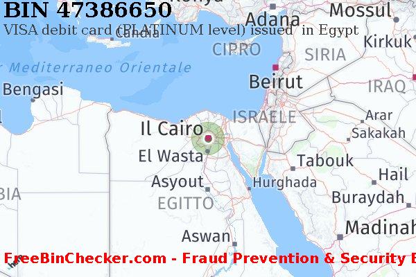 47386650 VISA debit Egypt EG Lista BIN