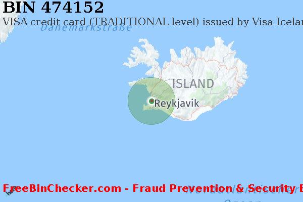 474152 VISA credit Iceland IS BIN-Liste