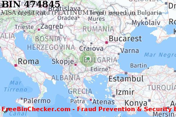 474845 VISA credit Bulgaria BG Lista de BIN