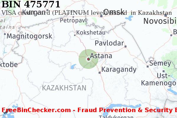 475771 VISA credit Kazakhstan KZ BIN List