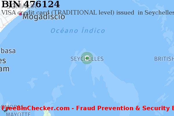476124 VISA credit Seychelles SC Lista de BIN