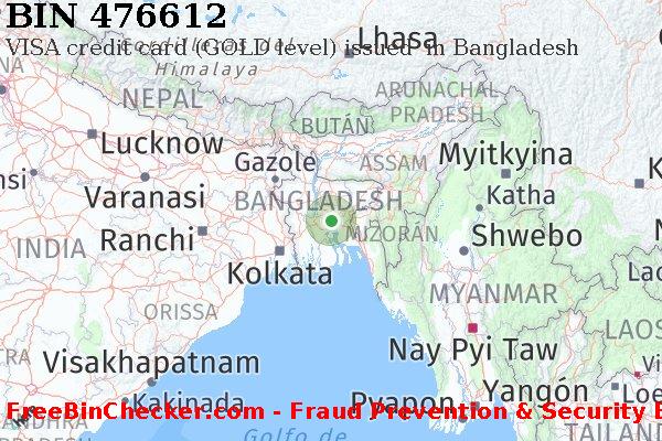 476612 VISA credit Bangladesh BD Lista de BIN