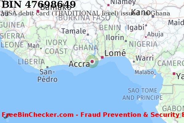 47698649 VISA debit Ghana GH BIN List