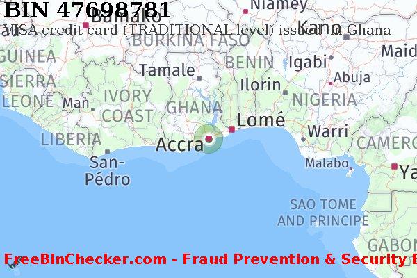 47698781 VISA credit Ghana GH BIN List