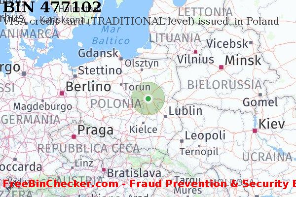 477102 VISA credit Poland PL Lista BIN