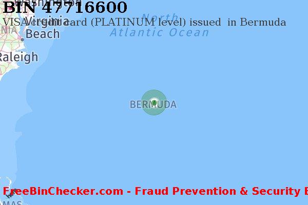 47716600 VISA credit Bermuda BM BIN List
