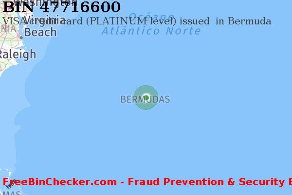 47716600 VISA credit Bermuda BM Lista de BIN