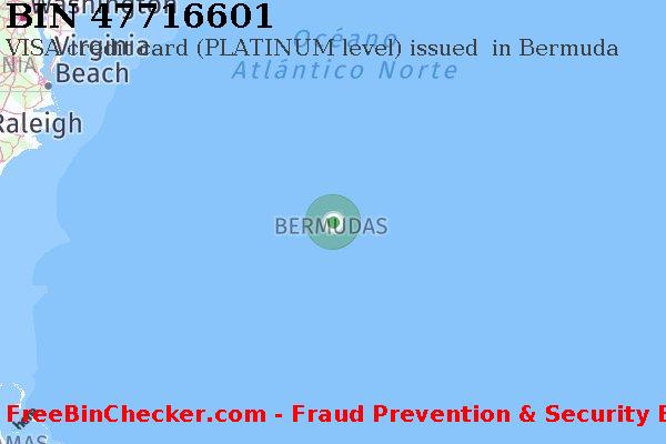 47716601 VISA credit Bermuda BM Lista de BIN