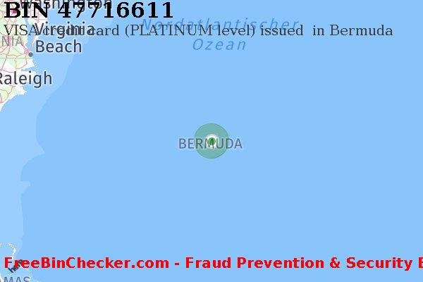 47716611 VISA credit Bermuda BM BIN-Liste