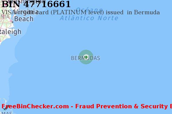 47716661 VISA credit Bermuda BM Lista de BIN