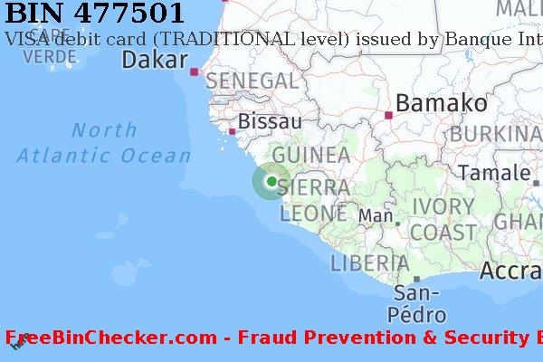 477501 VISA debit Guinea GN BIN List