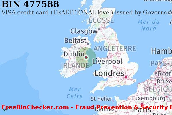 477588 VISA credit Ireland IE BIN Liste 