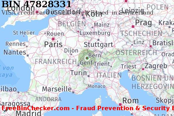 47828331 VISA credit Switzerland CH BIN-Liste