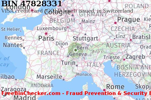 47828331 VISA credit Switzerland CH बिन सूची